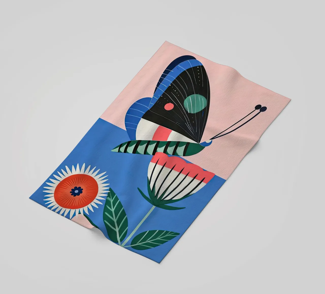 Farfalla e fiore telo mare da DaarbyN