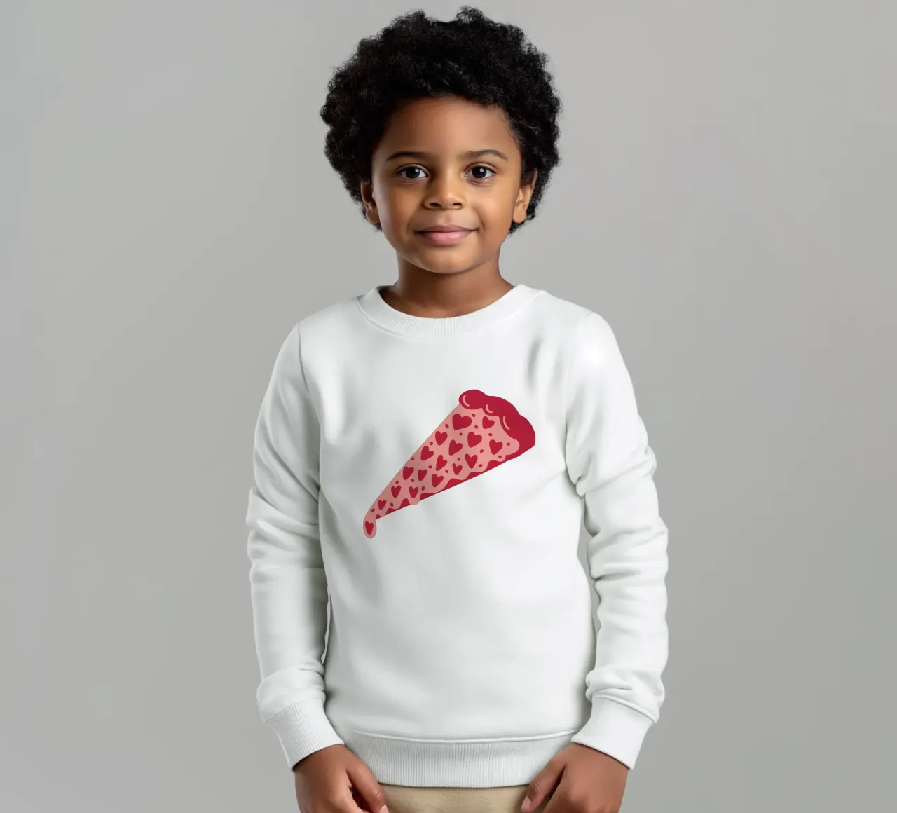 Pizza with extra Love felpa bambino da Illustration Raissa Oltmanns
