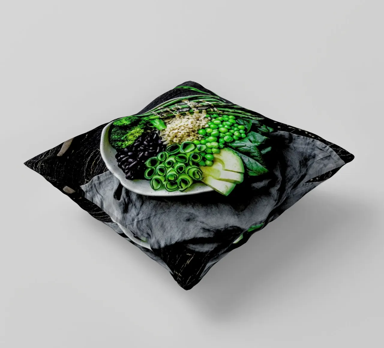 Grüne Bowl cuscino da Eat this