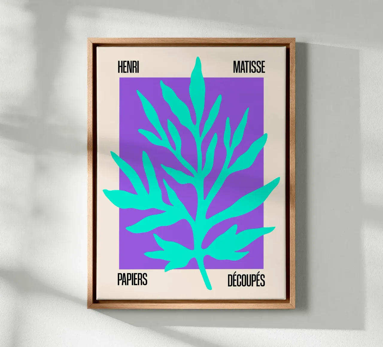 Matisse Cutout – Leaf tela con Cornice a cassetta da SMPLE