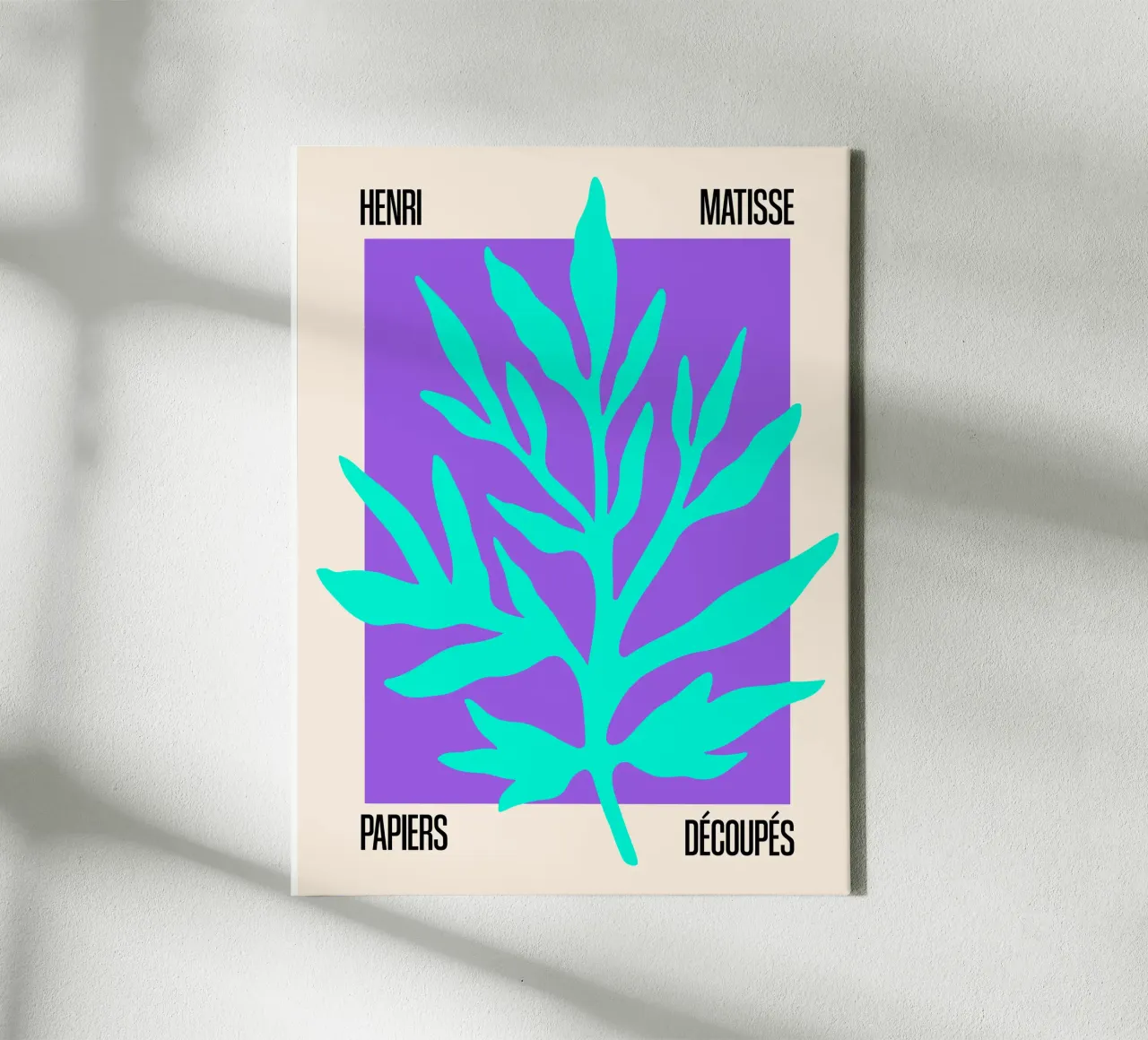 Matisse Cutout – Leaf tela con Cornice a cassetta da SMPLE