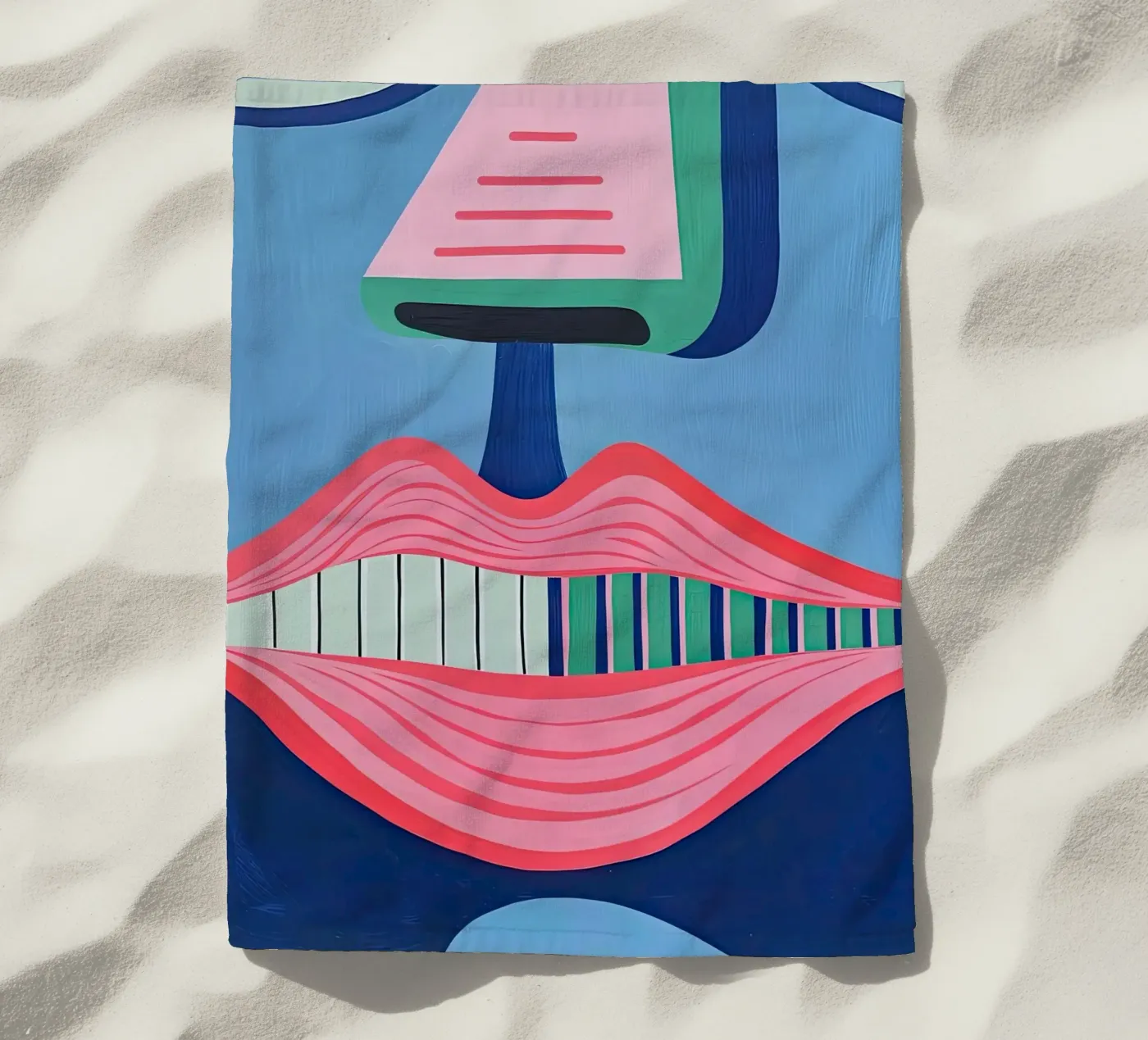 Lips beach towel by DaarbyN