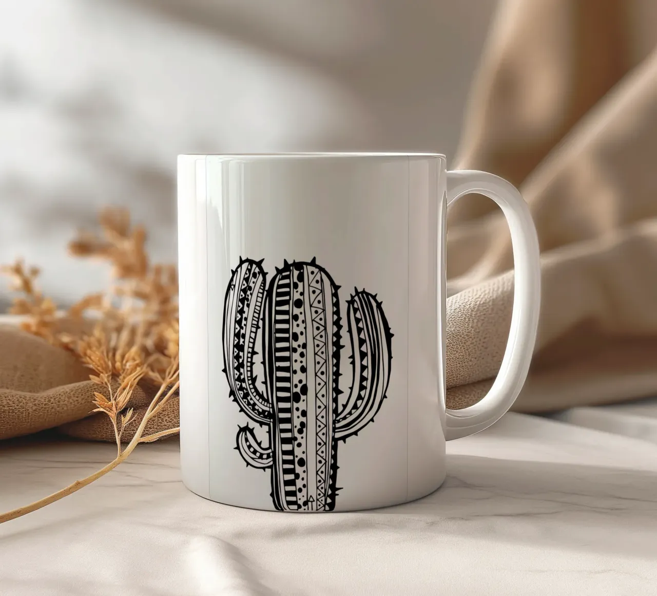 Kaktus tazza in ceramica da Anna-Maren Zehnter