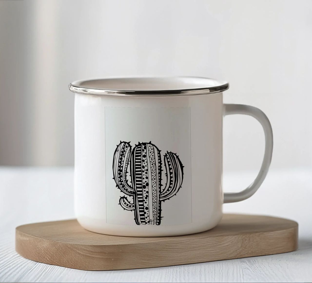 Kaktus tazza in smalto da Anna-Maren Zehnter