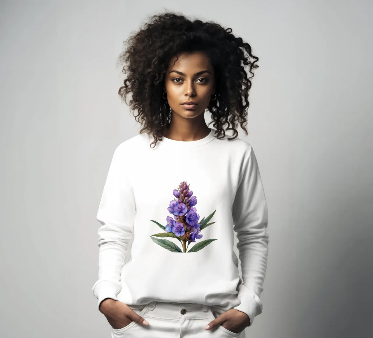 Physostegia Flower sweatshirt by Bold Blooms