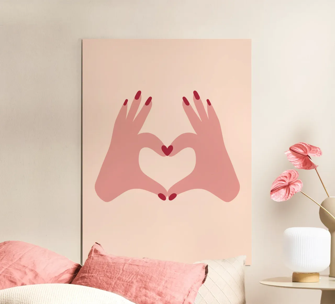 Liebe geht raus poster con telaio in alluminio da Illustration Raissa Oltmanns