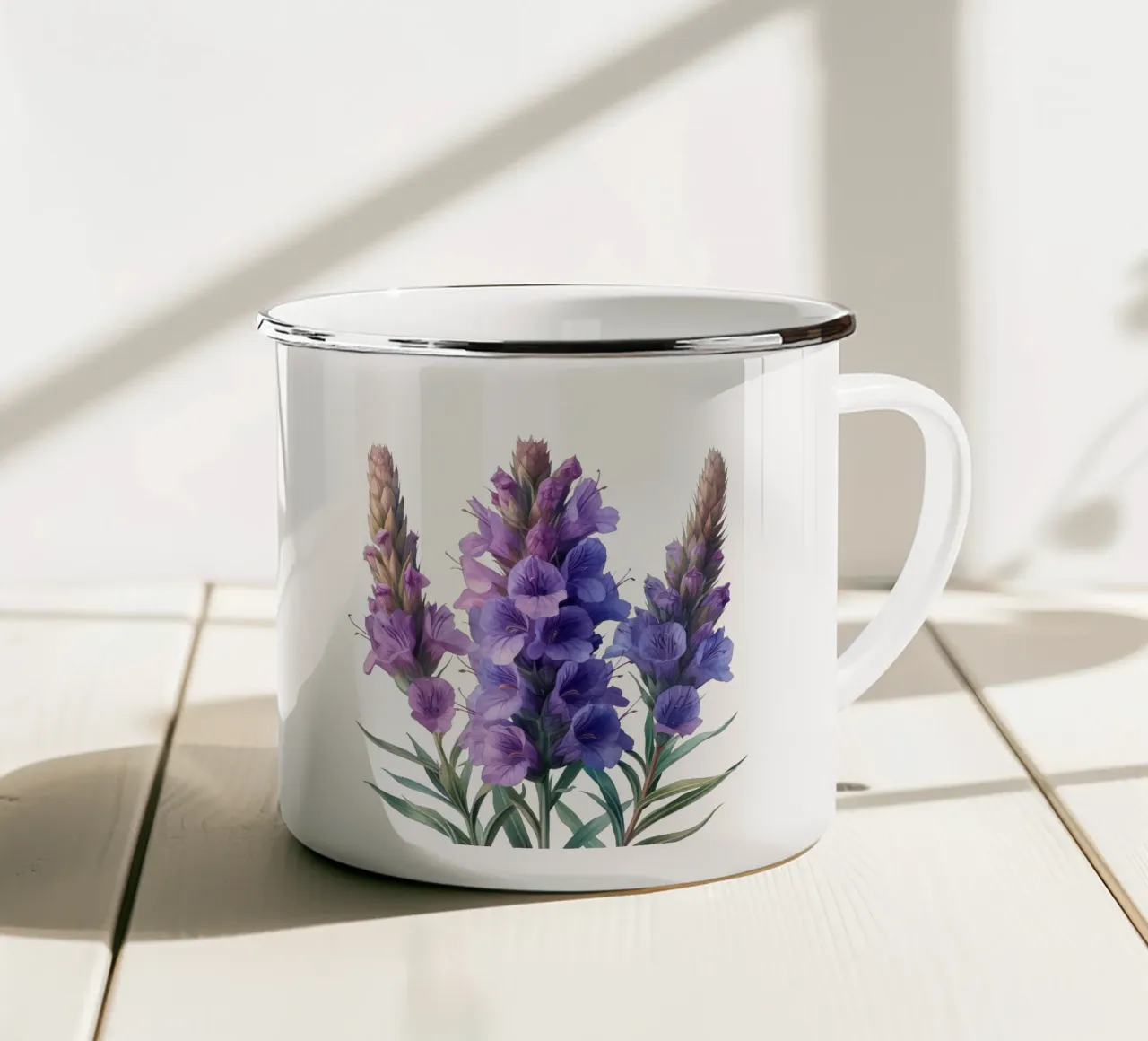 Physostegia Flower tazza in smalto da Bold Blooms