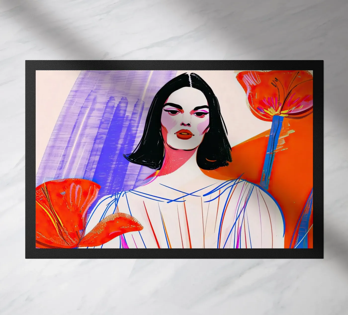 Donna e papaveri zerbino da DaarbyN