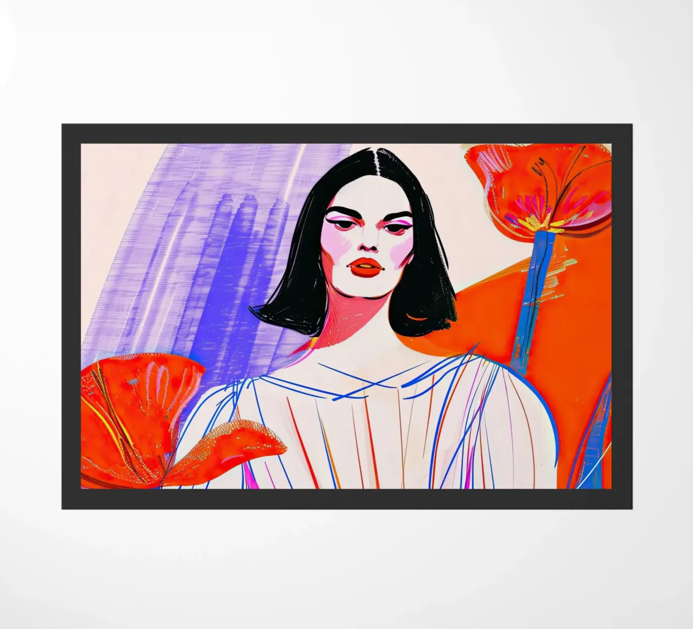 Donna e papaveri zerbino da DaarbyN