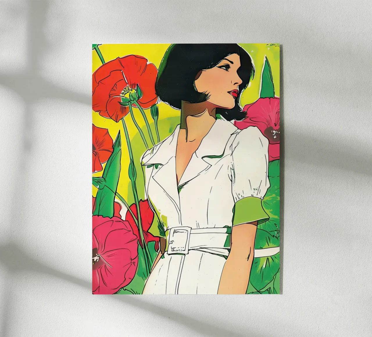 Woman and Poppies acrylic glass by DaarbyN