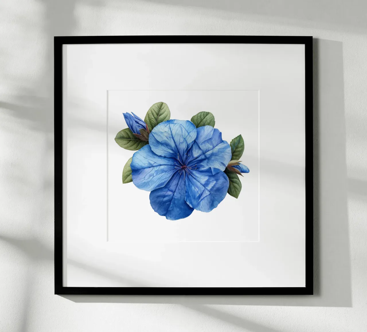 Fiore di plumbago poster con telaio in plastica da Bold Blooms