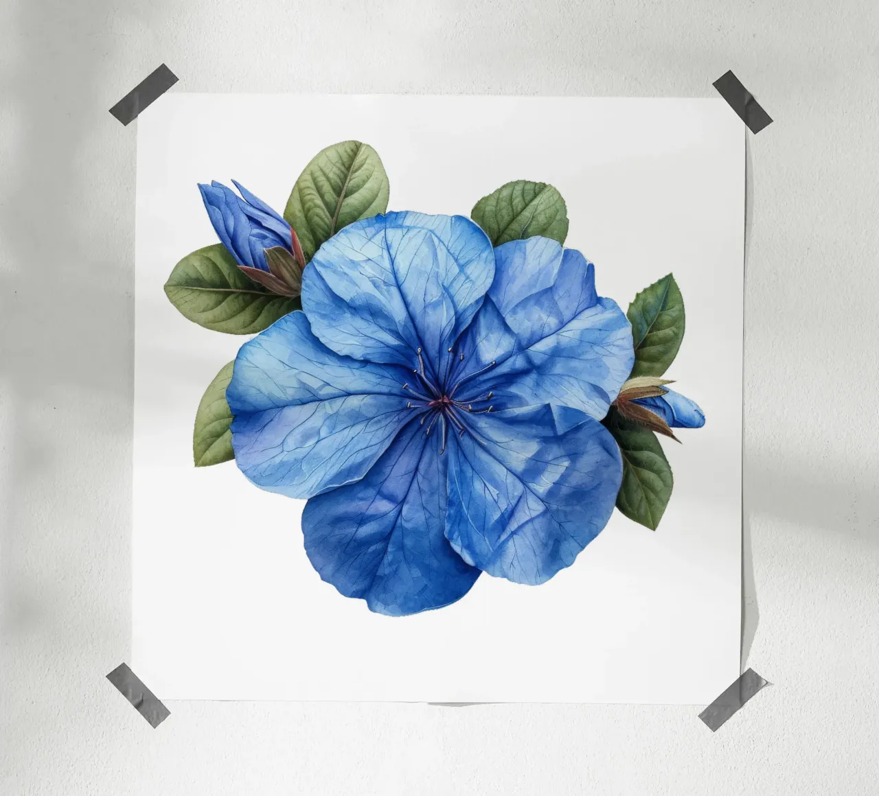 Fiore di plumbago poster con telaio in plastica da Bold Blooms