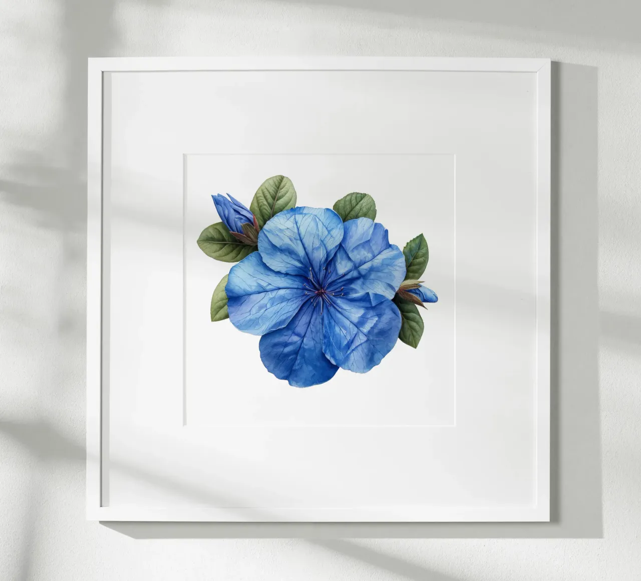 Fiore di plumbago poster con telaio in plastica da Bold Blooms