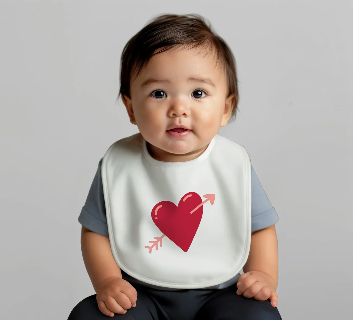 Cuore con freccia bavaglino da Illustration Raissa Oltmanns