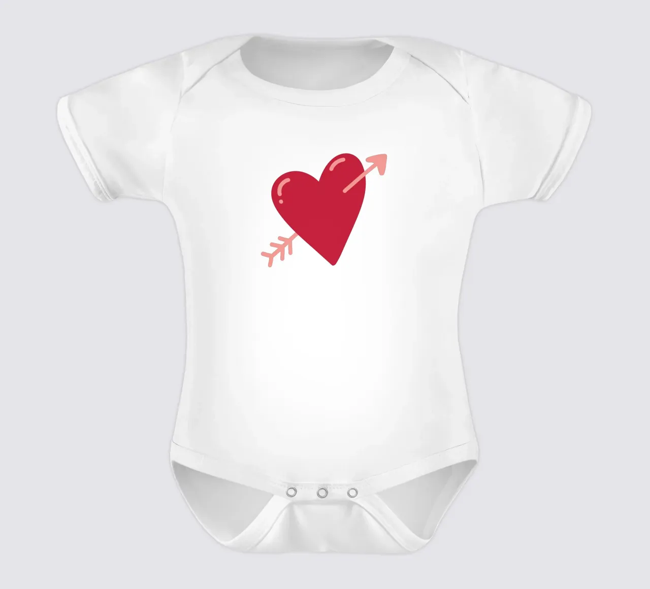 Cuore con freccia body neonato maniche corte da Illustration Raissa Oltmanns