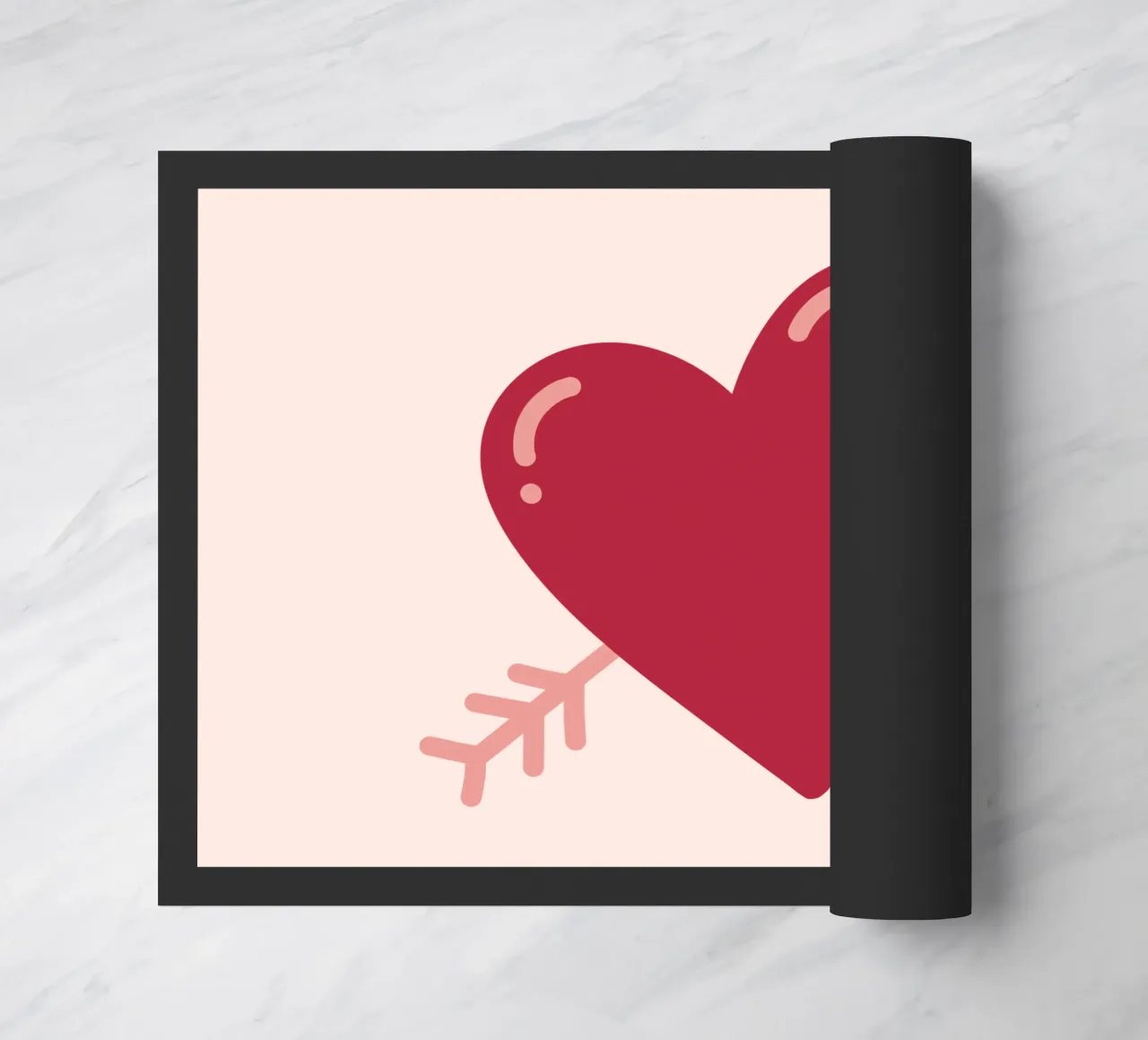 Cuore con freccia zerbino da Illustration Raissa Oltmanns