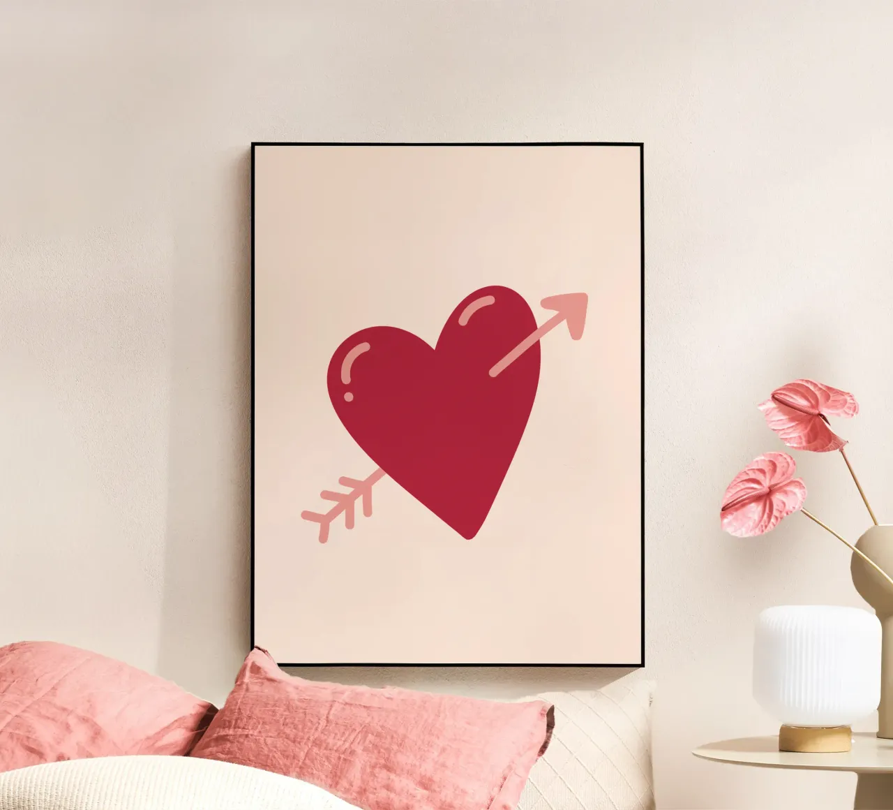 Cuore con freccia plexiglass da Illustration Raissa Oltmanns