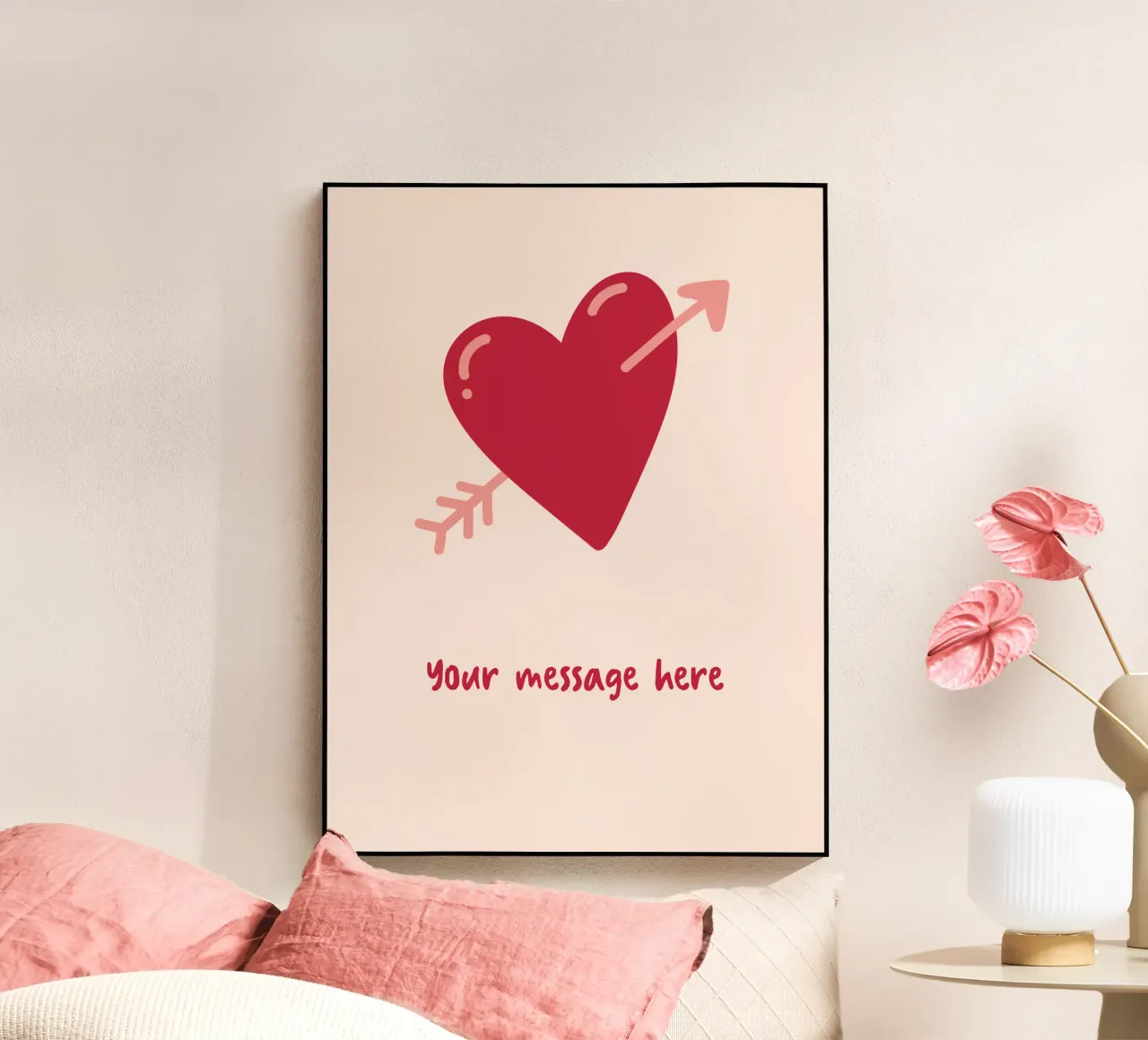 Cuore con freccia plexiglass da Illustration Raissa Oltmanns