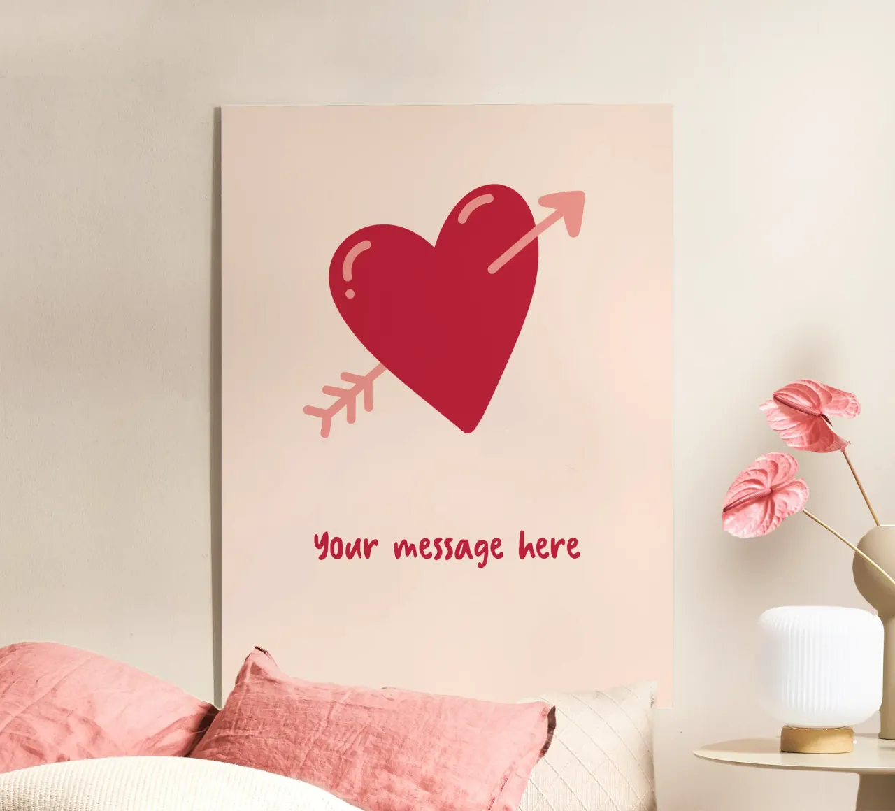 Cuore con freccia plexiglass da Illustration Raissa Oltmanns