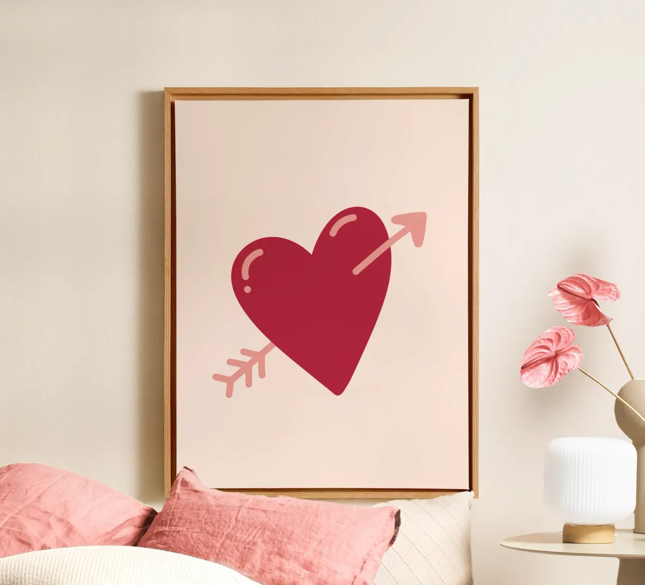 Heart with arrow canvas by Illustration Raissa Oltmanns