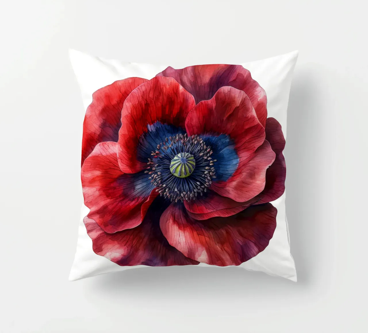 Poppy Flower decorative cushion by Bold Blooms