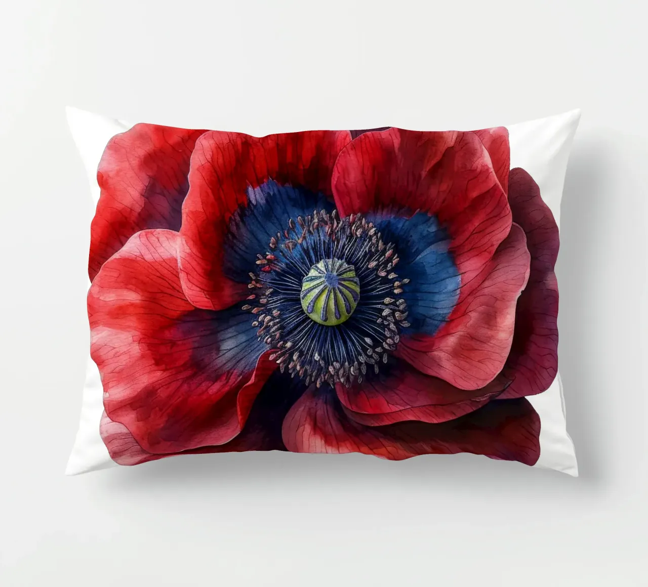 Poppy Flower decorative cushion by Bold Blooms