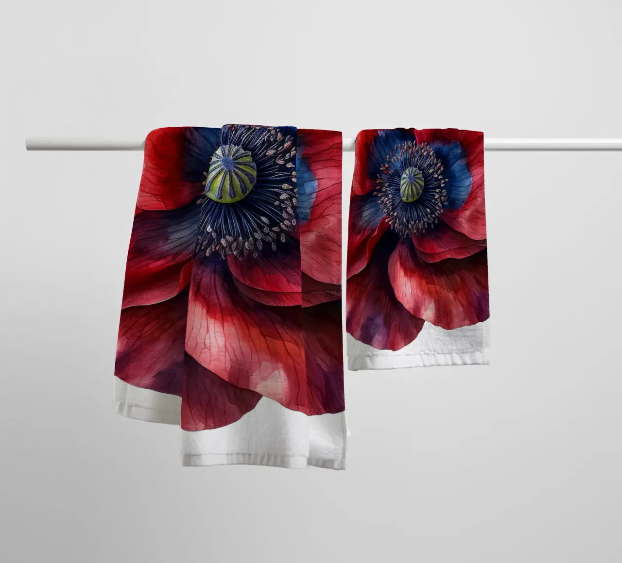 Poppy Flower towel by Bold Blooms