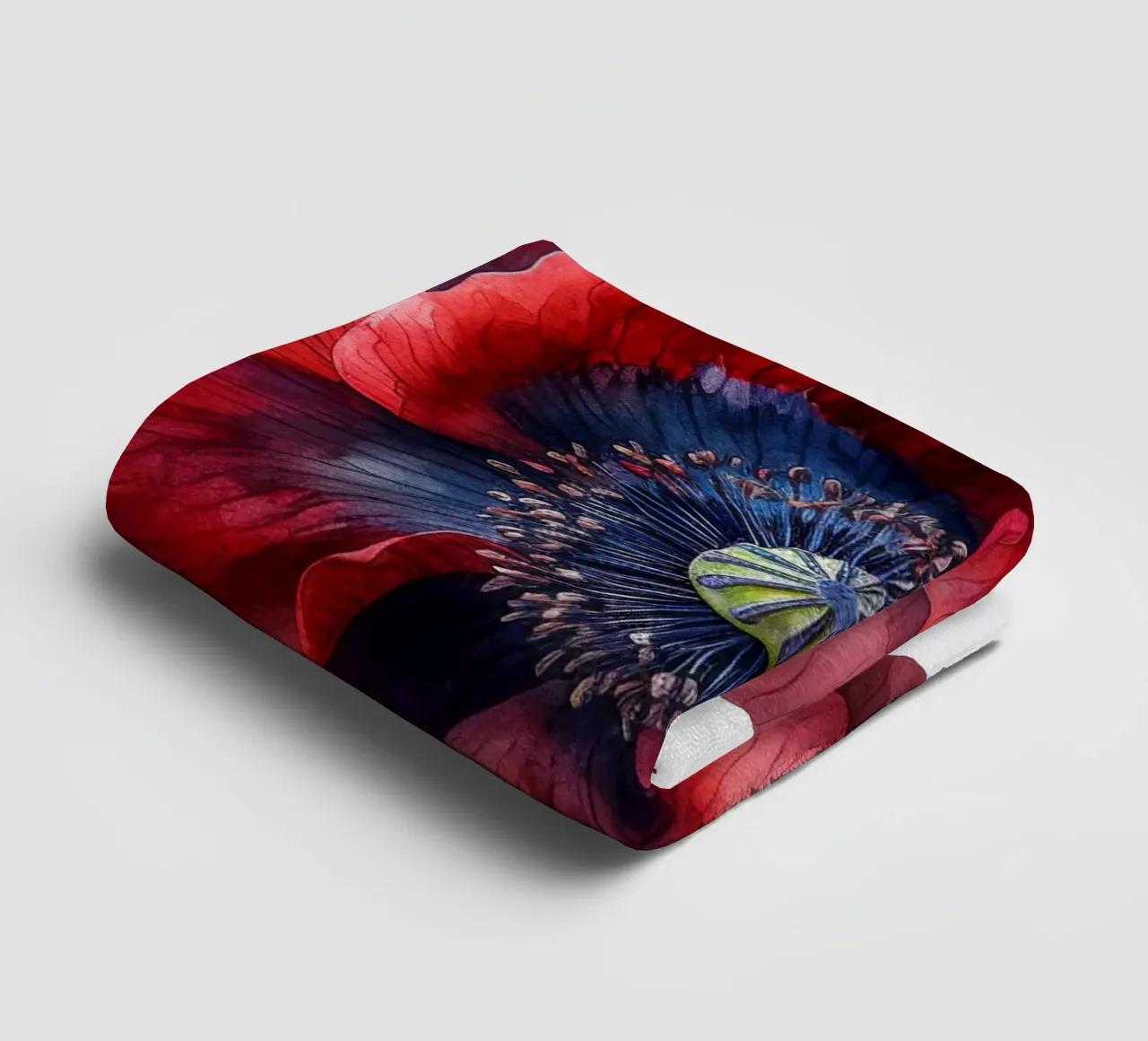 Poppy Flower towel by Bold Blooms
