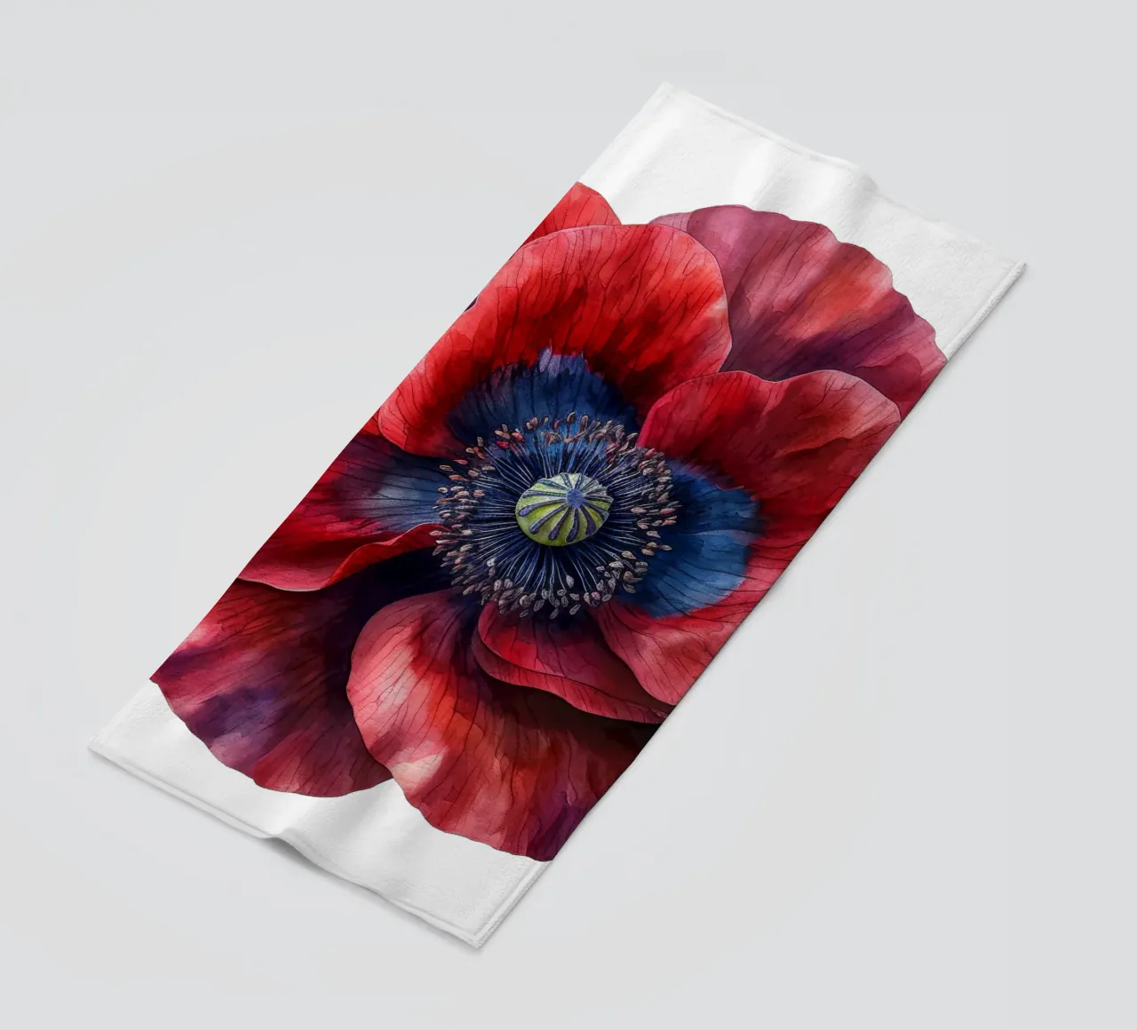 Poppy Flower beach towel by Bold Blooms