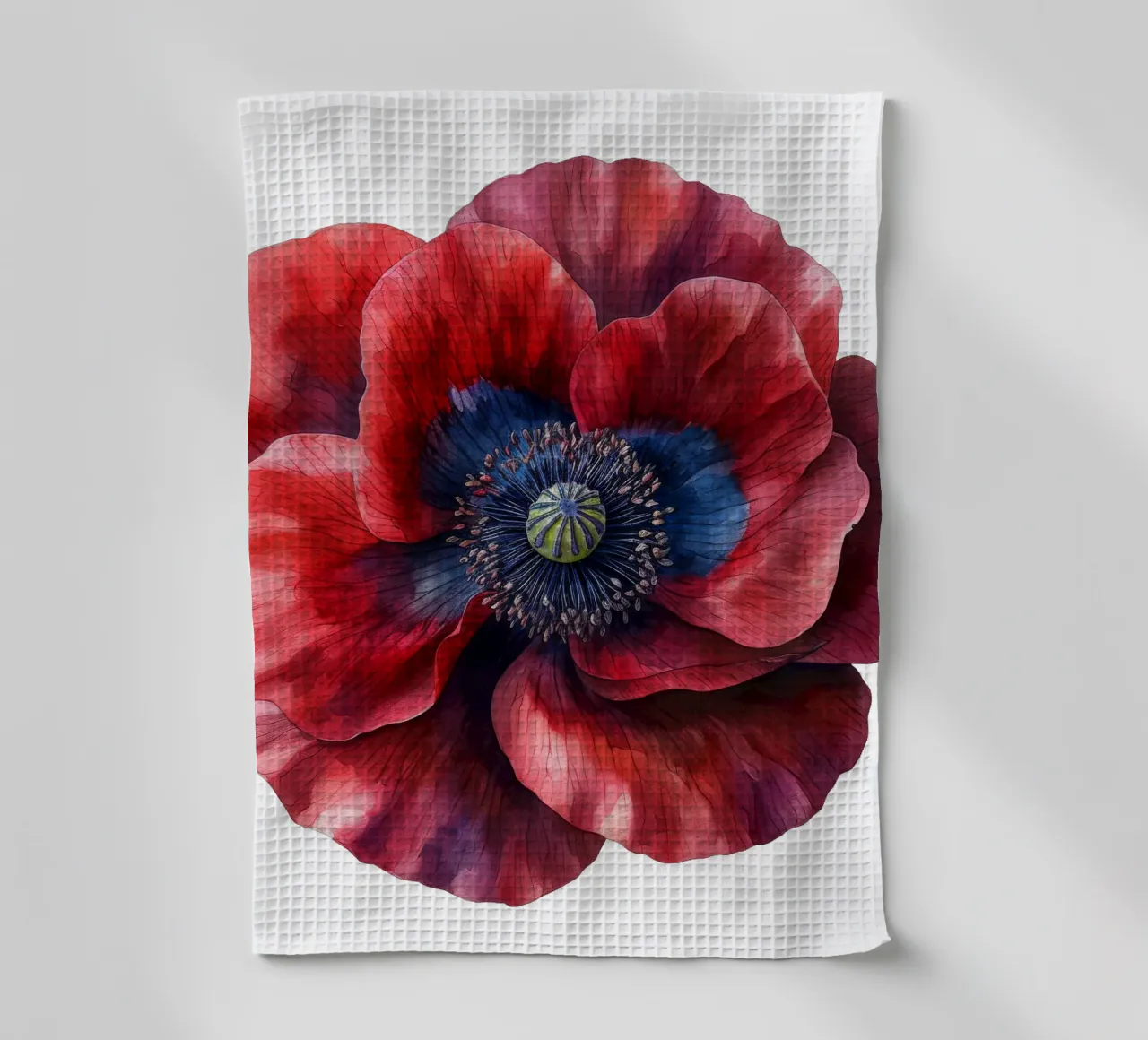 Poppy Flower tea towel by Bold Blooms