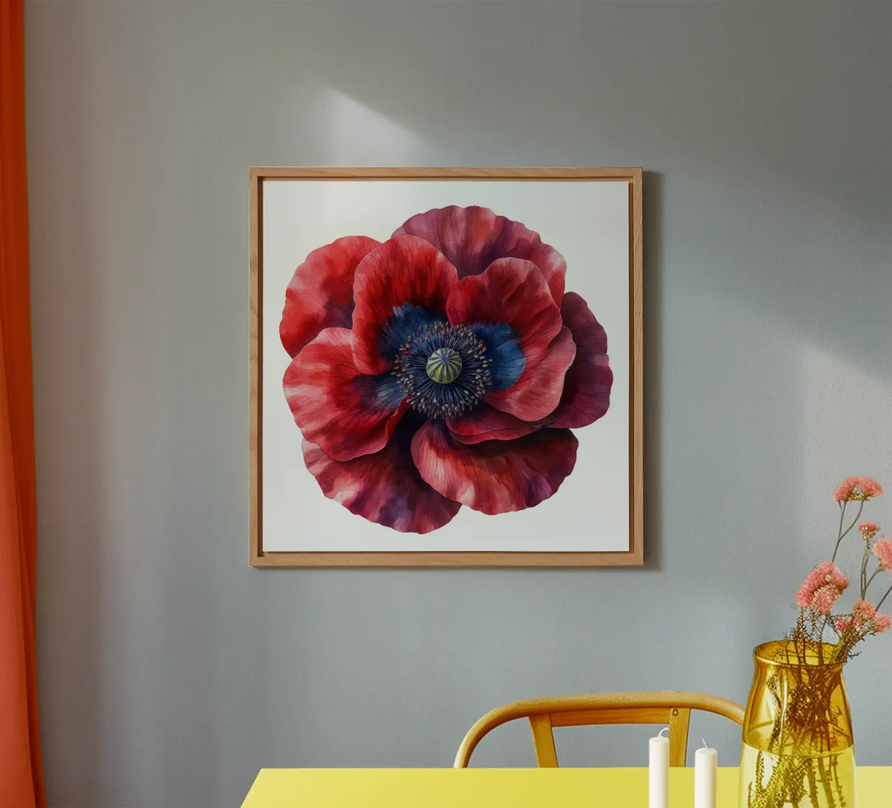Poppy Flower alu-dibond by Bold Blooms