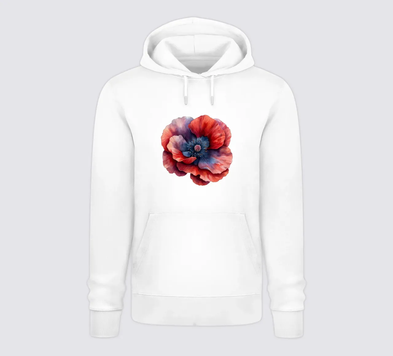 Fiore di papavero felpa con cappuccio da Bold Blooms