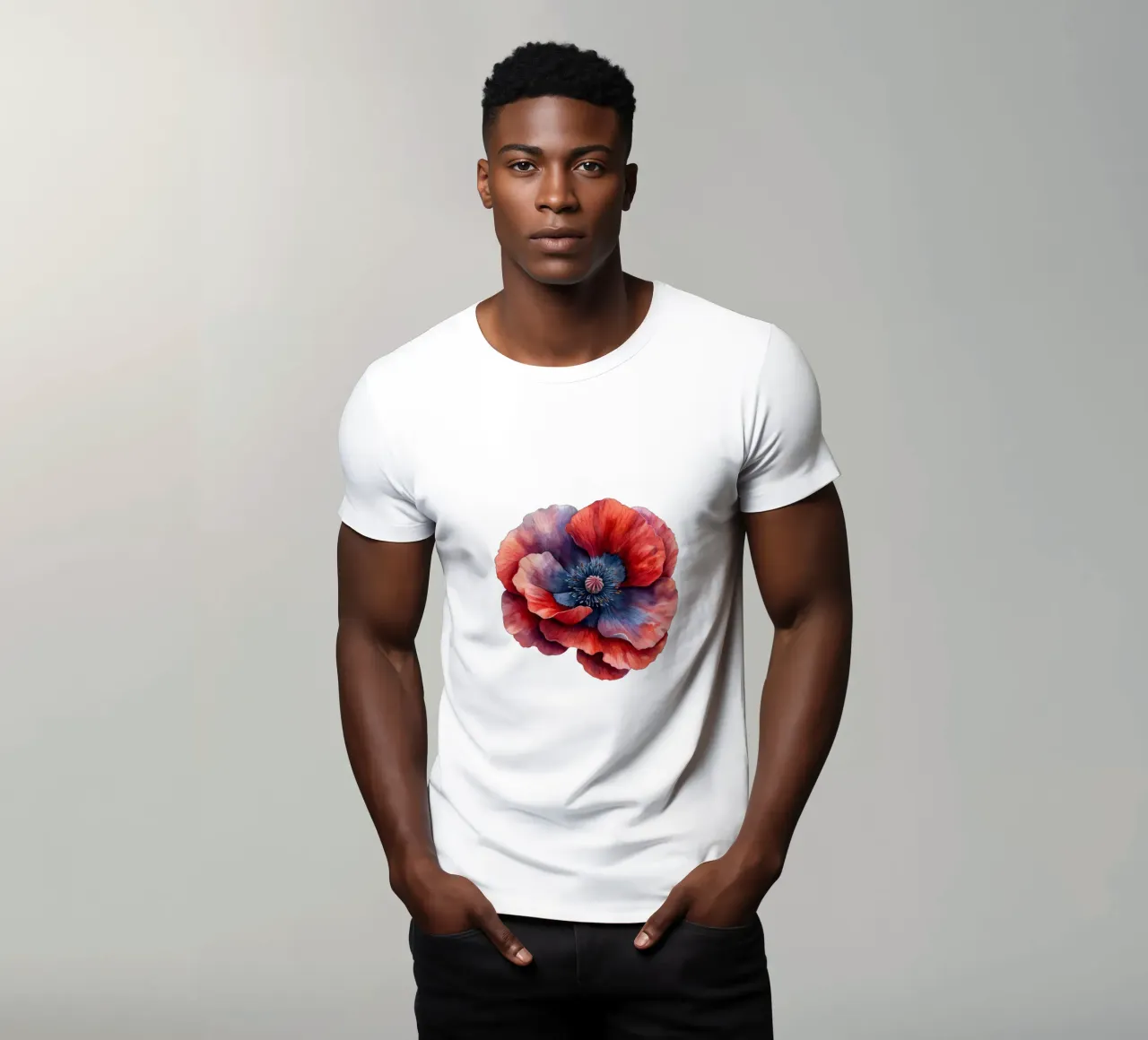 Poppy Flower t-shirt by Bold Blooms