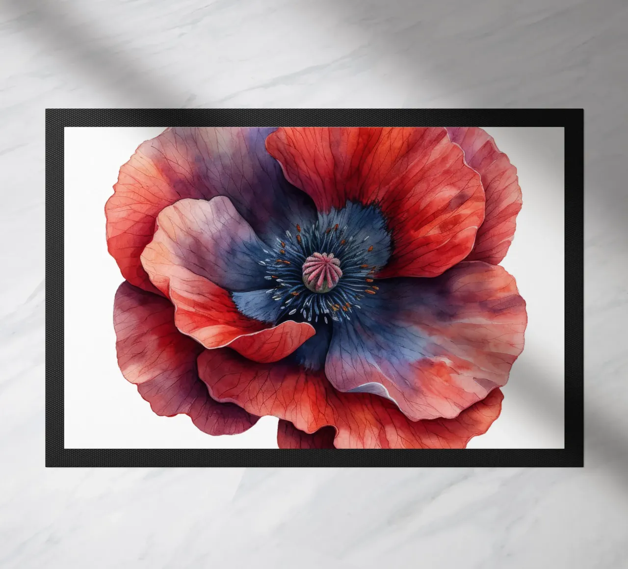 Poppy Flower doormat by Bold Blooms