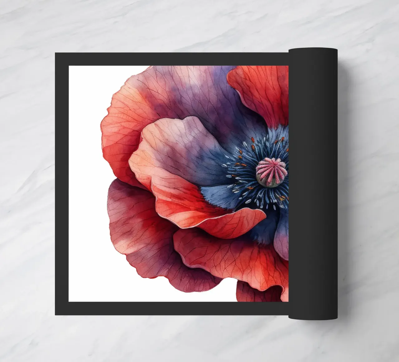 Poppy Flower doormat by Bold Blooms