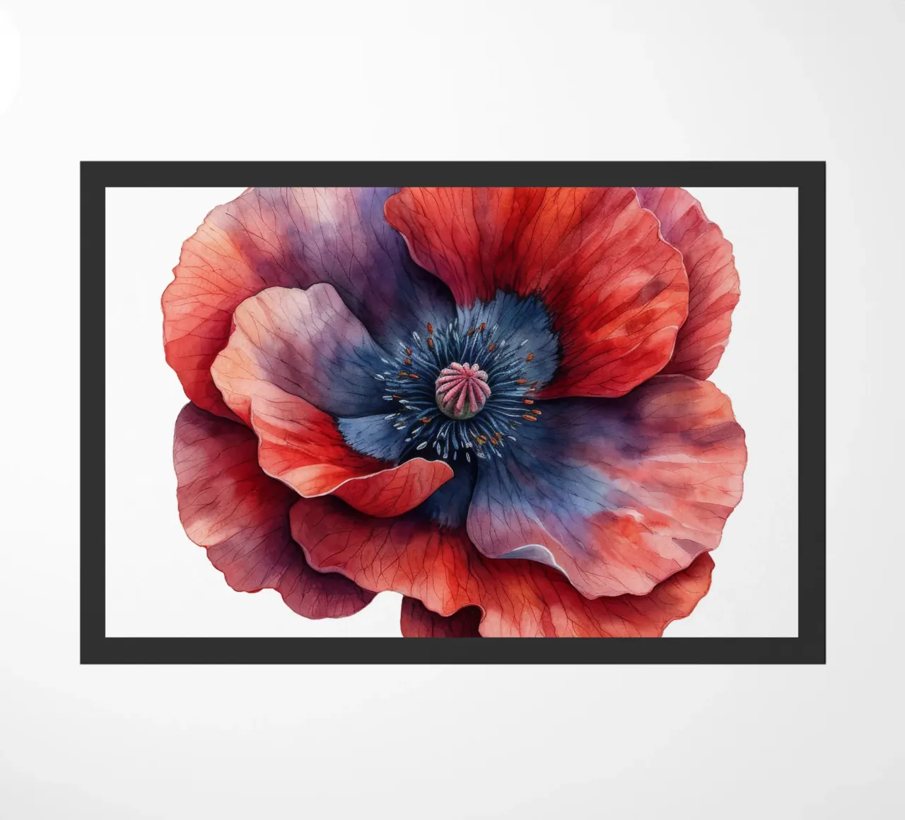 Poppy Flower doormat by Bold Blooms