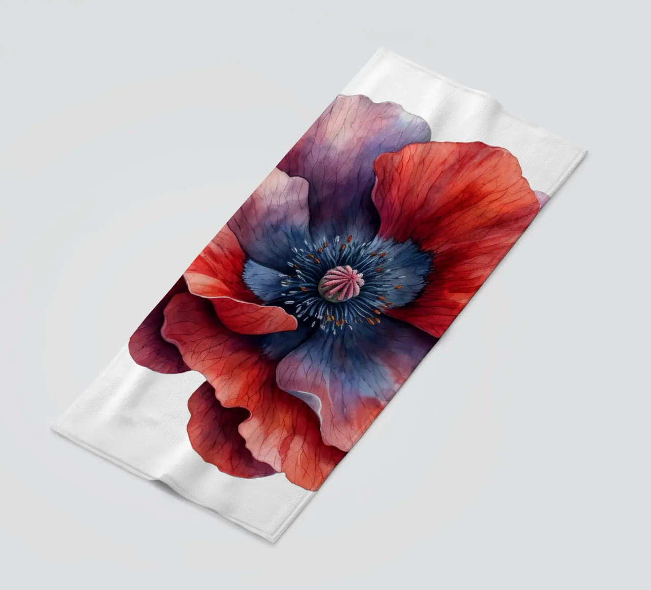 Poppy Flower beach towel by Bold Blooms