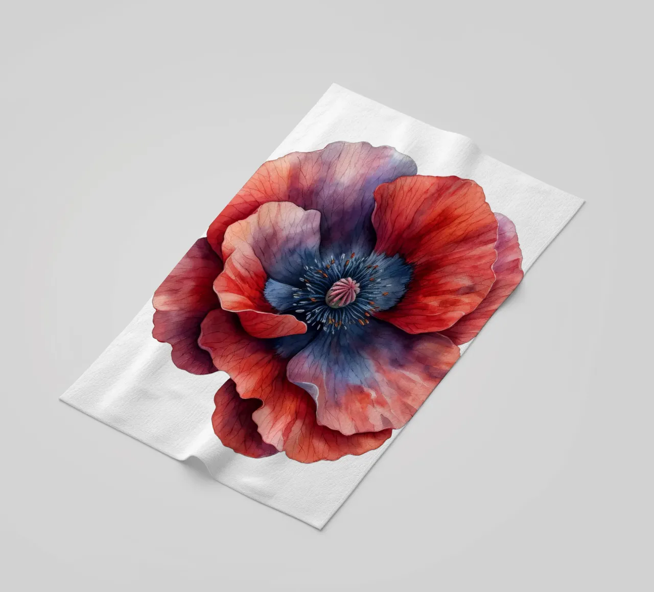 Poppy Flower beach towel by Bold Blooms