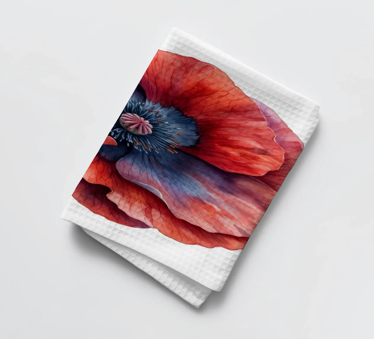 Poppy Flower tea towel by Bold Blooms
