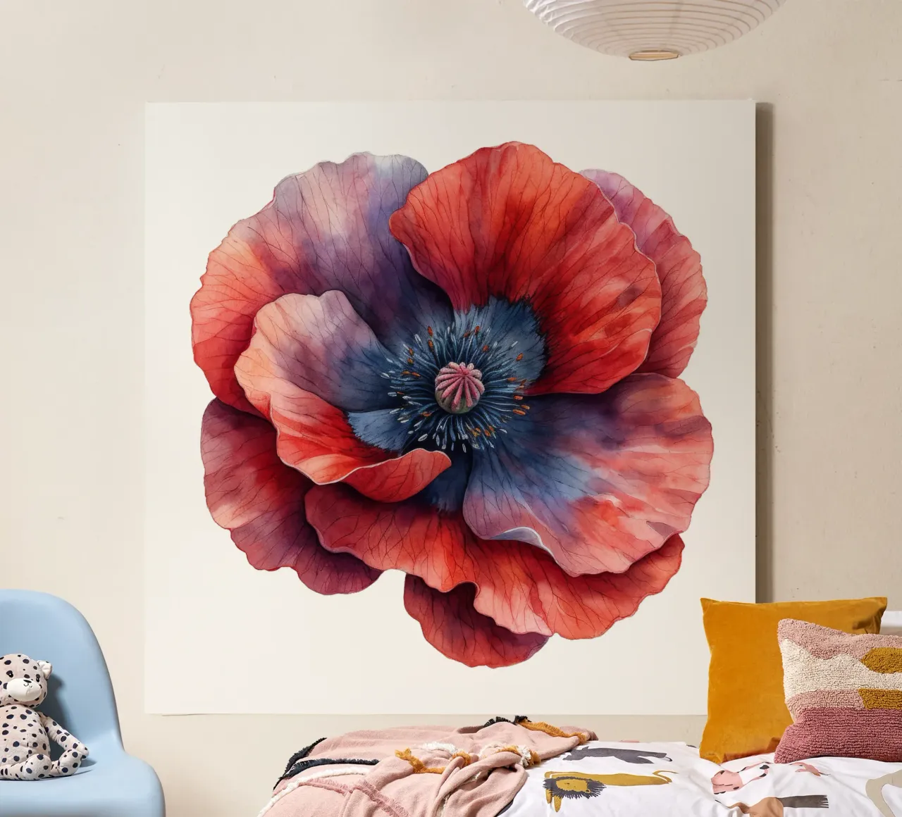 Poppy Flower canvas by Bold Blooms