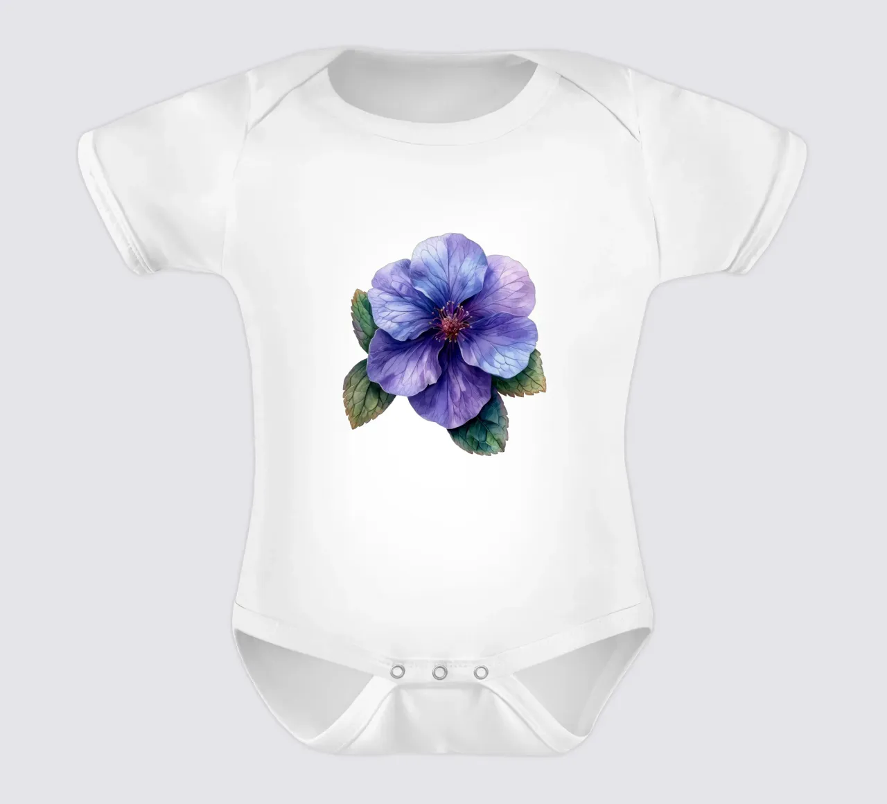 Fiore di primula body neonato maniche corte da Bold Blooms