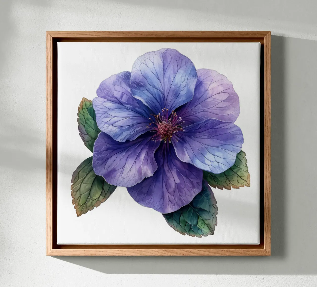 Fiore di primula tela con Cornice a cassetta da Bold Blooms