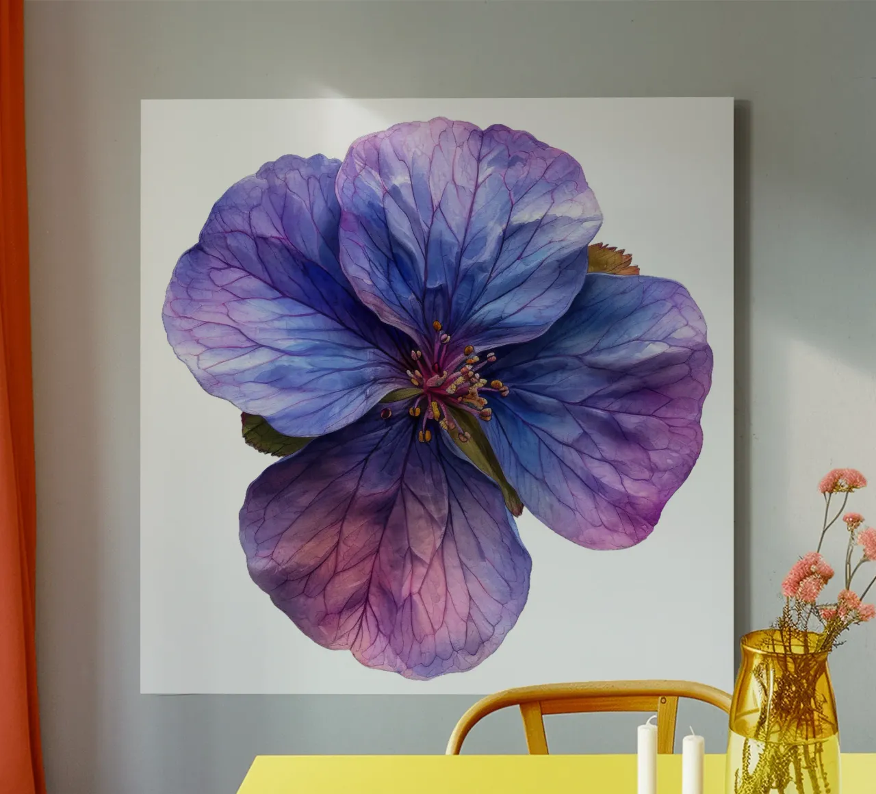 Fiore di primula tela con Cornice a cassetta da Bold Blooms