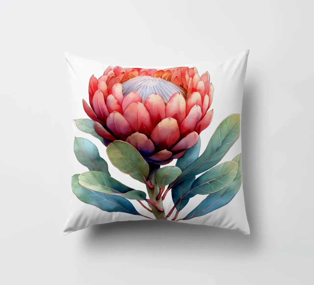 Protea Flower decorative cushion by Bold Blooms