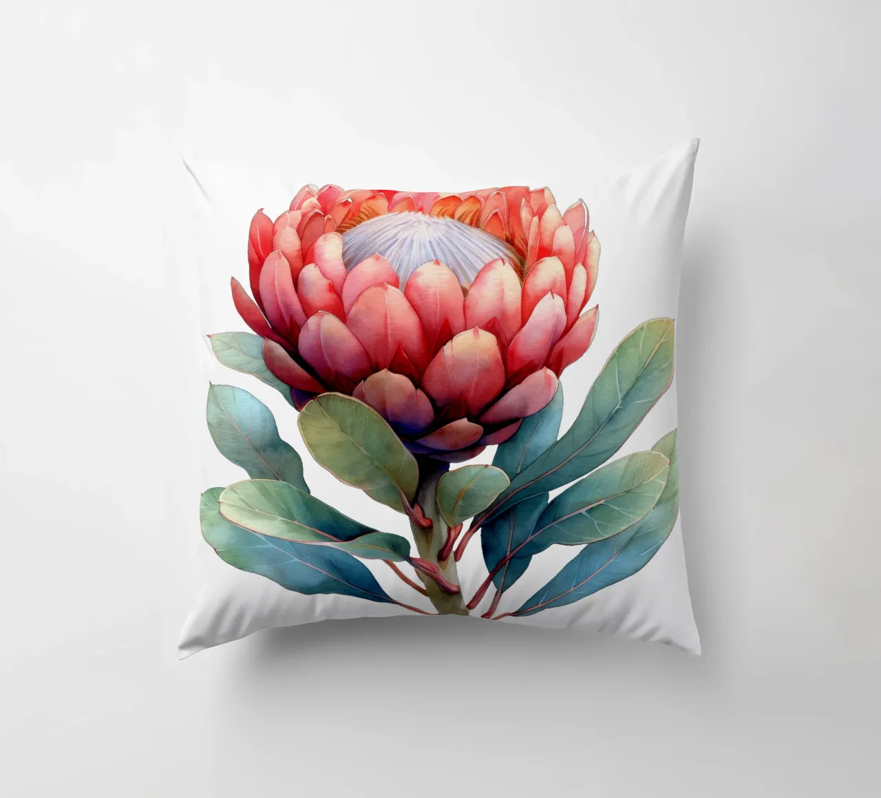 Protea Flower decorative cushion by Bold Blooms