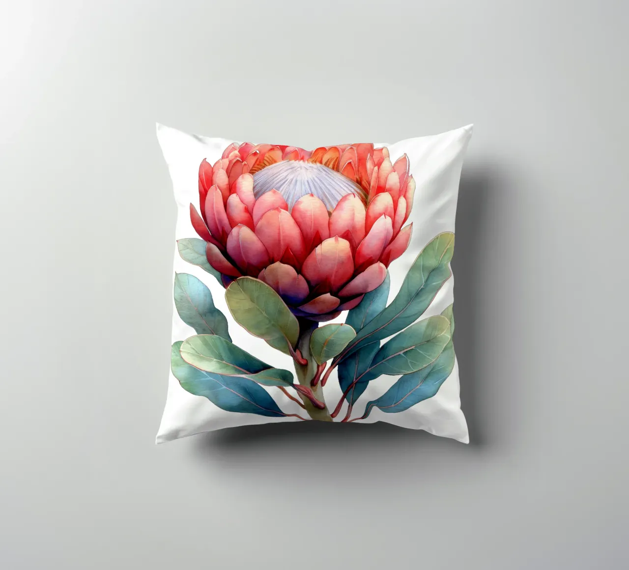 Protea Flower decorative cushion by Bold Blooms