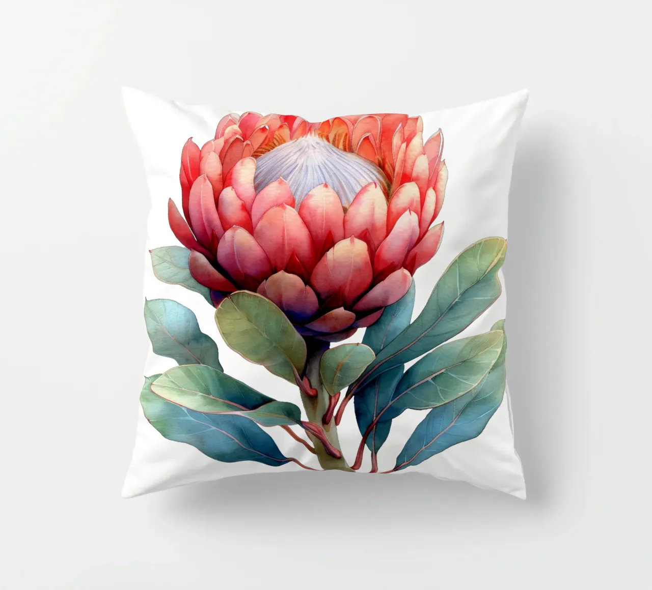 Protea Flower decorative cushion by Bold Blooms