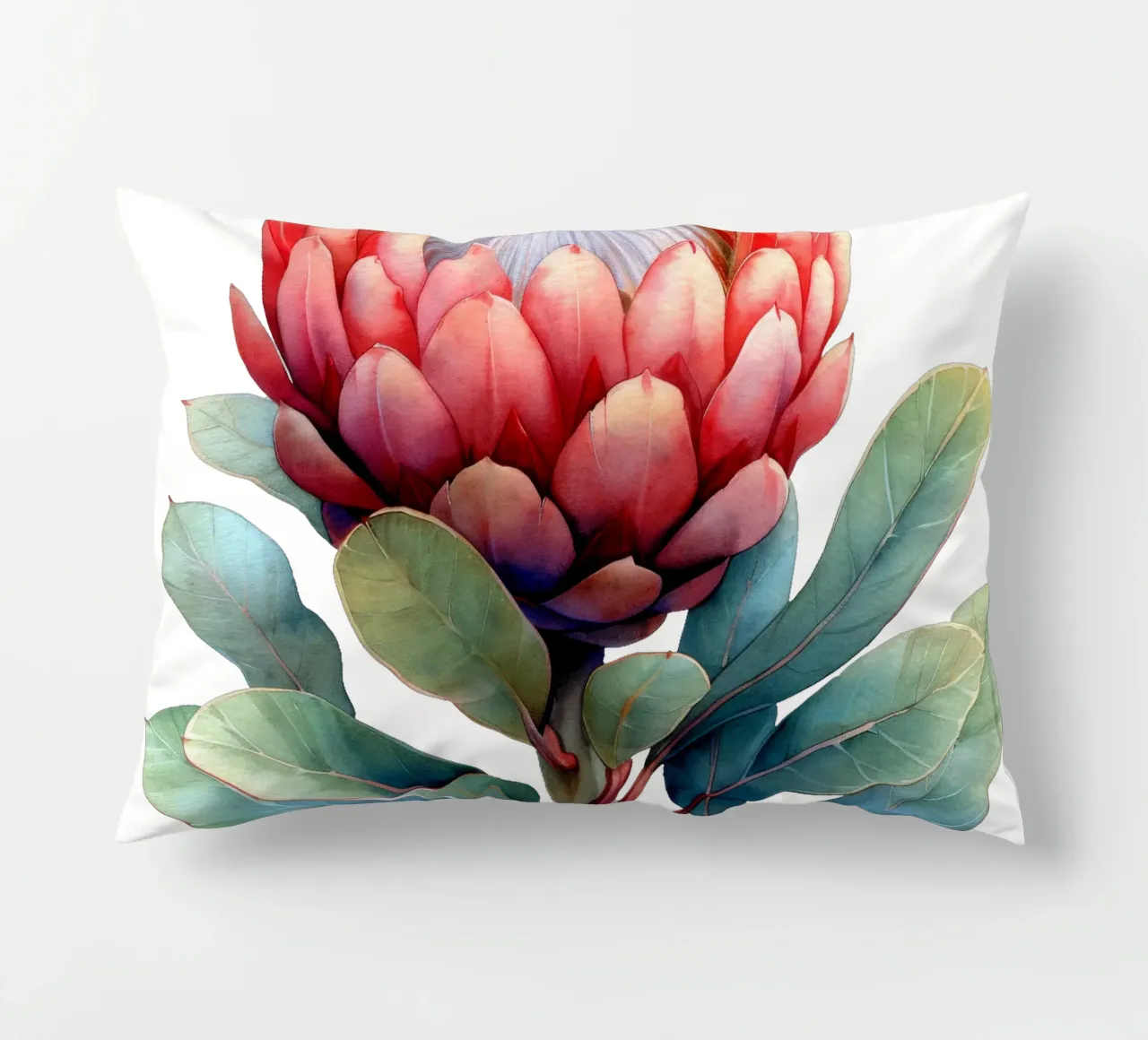 Protea Flower decorative cushion by Bold Blooms
