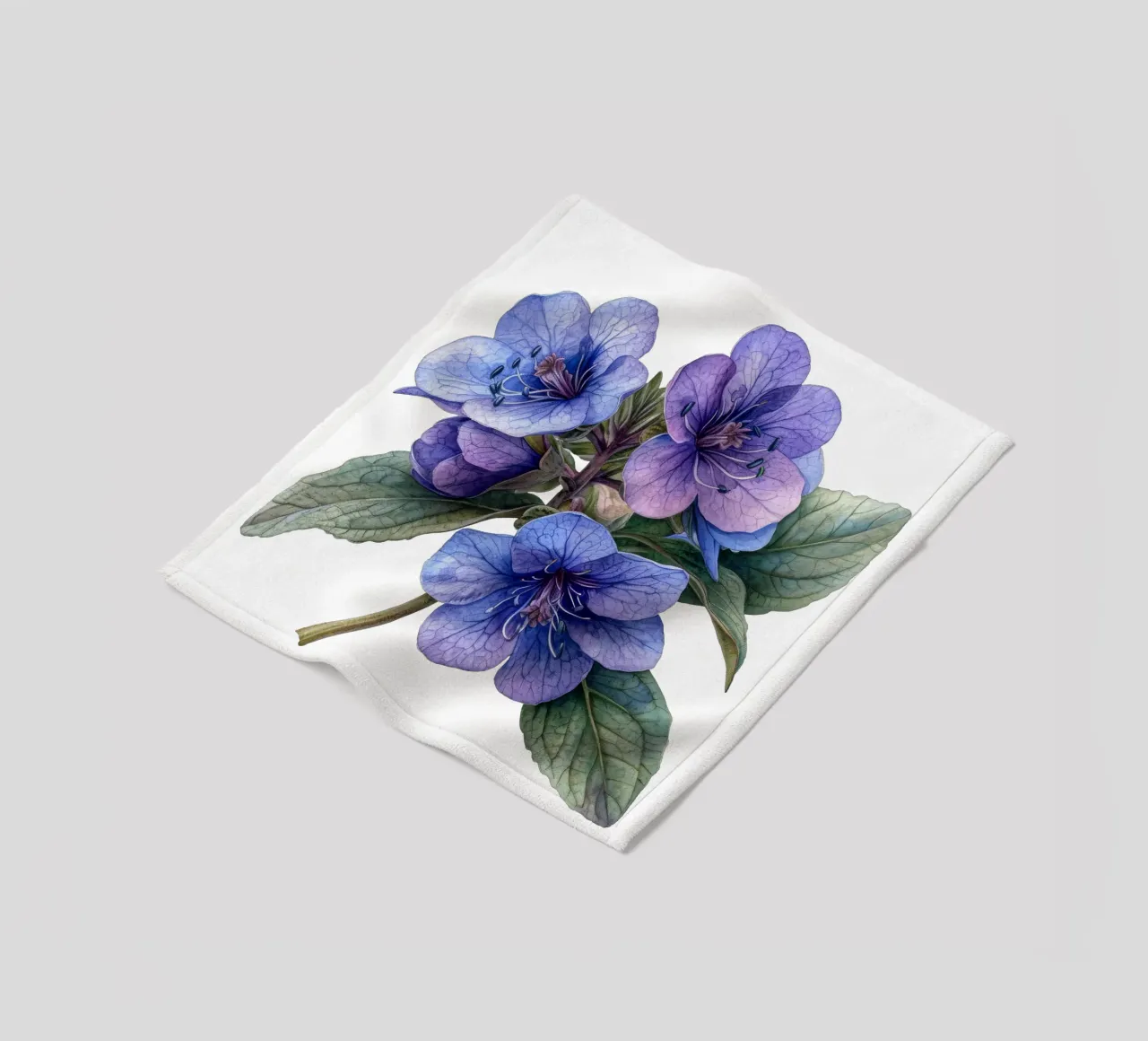Fleur de Pulmonaria plaid polaire de Bold Blooms