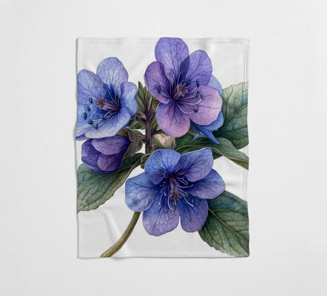 Fleur de Pulmonaria plaid polaire de Bold Blooms